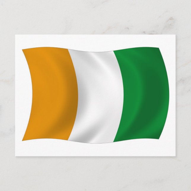 Carte postale du drapeau de la Côte d'Ivoire (Devant)
