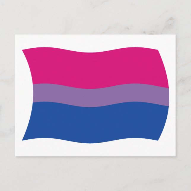 Carte postale du drapeau de la fierté bisexuelle (Devant)