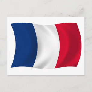 Carte postale du drapeau de la France