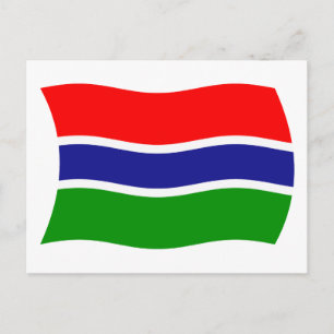 Carte postale du drapeau de la Gambie