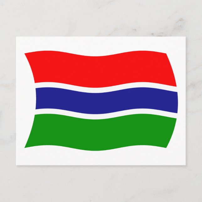 Carte postale du drapeau de la Gambie (Devant)