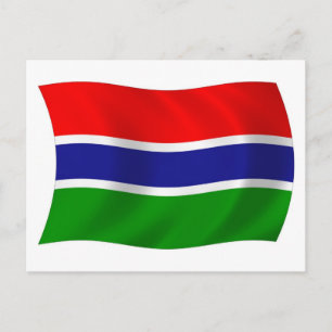 Carte postale du drapeau de la Gambie