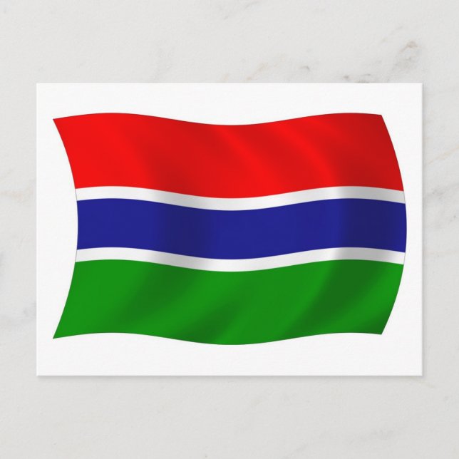 Carte postale du drapeau de la Gambie (Devant)