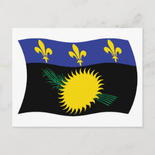 Carte postale du drapeau de la Guadeloupe