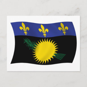 Carte postale du drapeau de la Guadeloupe