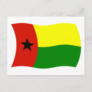 Carte postale du drapeau de la Guinée-Bissau