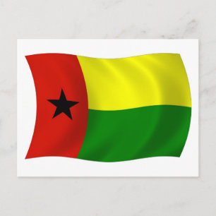 Carte postale du drapeau de la Guinée-Bissau