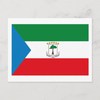 Carte postale du drapeau de la Guinée équatoriale