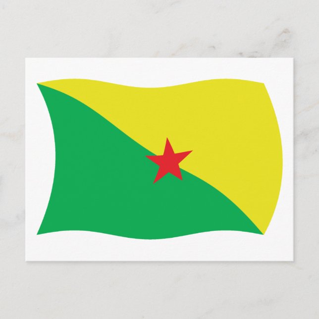 Carte postale du drapeau de la Guyane française (Devant)