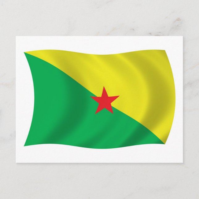 Carte postale du drapeau de la Guyane française (Devant)