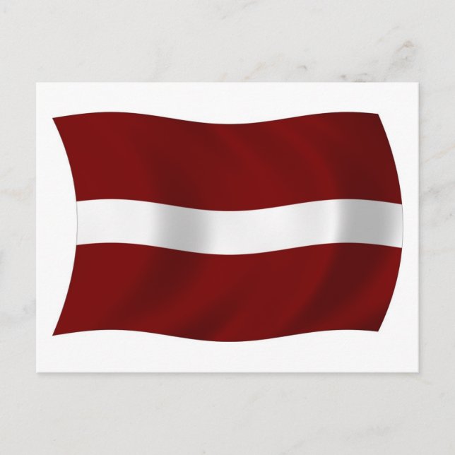 Carte postale du drapeau de la Lettonie (Devant)