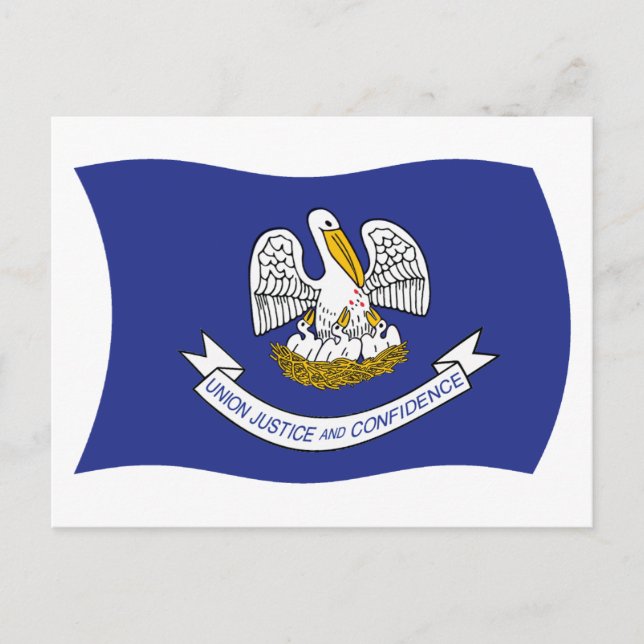 Carte postale du drapeau de la Louisiane (Devant)
