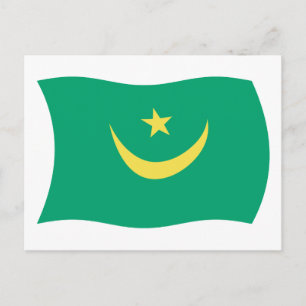 Carte postale du drapeau de la Mauritanie