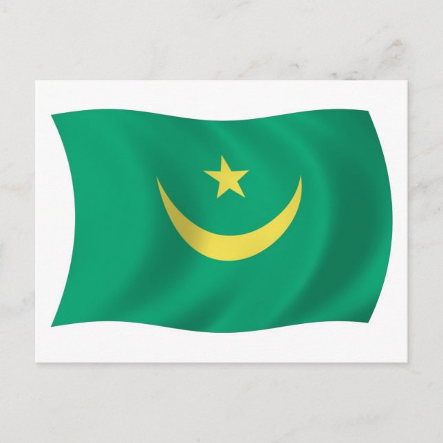Carte postale du drapeau de la Mauritanie (Devant)