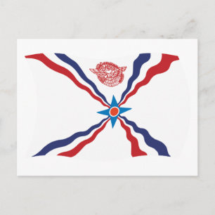 Carte postale du drapeau de la nation assyrienne