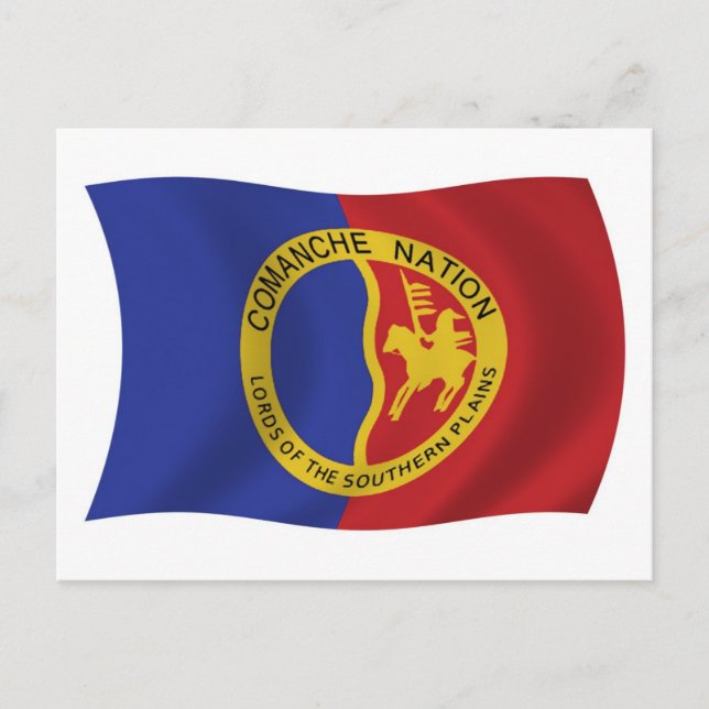 Carte postale du drapeau de la nation Comanche (Devant)