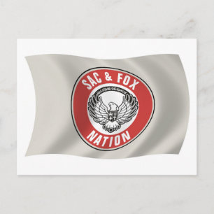 Carte postale du drapeau de la Nation Sac & Fox (O