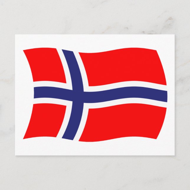 Carte postale du drapeau de la Norvège (Devant)