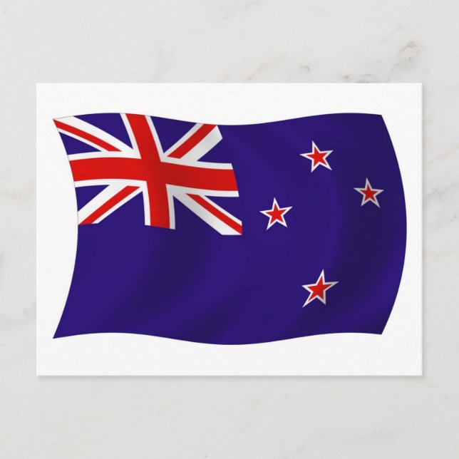 Carte postale du drapeau de la Nouvelle-Zélande (Devant)