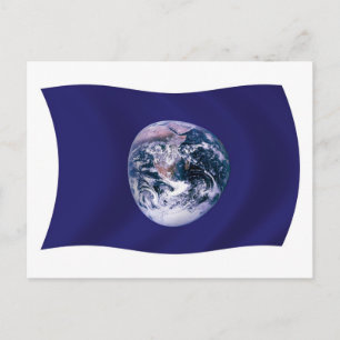 Carte postale du drapeau de la planète Terre