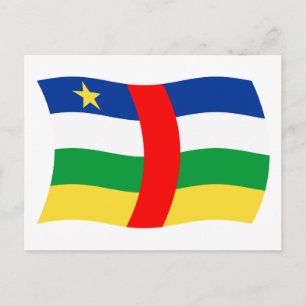 Carte postale du drapeau de la République centrafr