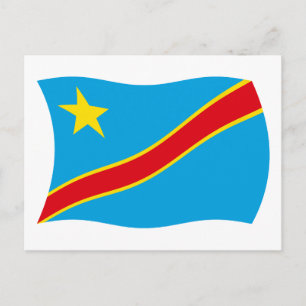 Carte postale du drapeau de la République démocrat