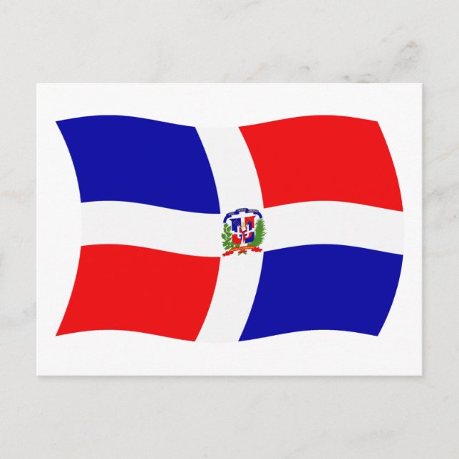 Carte postale du drapeau de la République dominica (Devant)