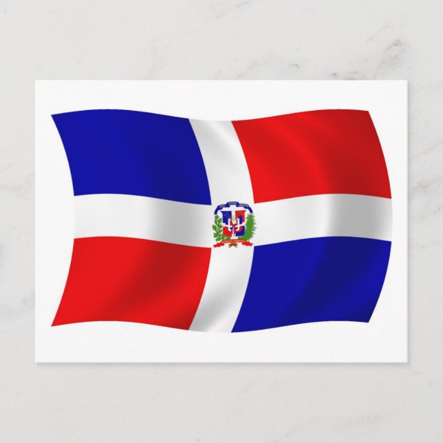 Carte postale du drapeau de la République dominica (Devant)