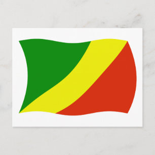 Carte postale du drapeau de la République du Congo