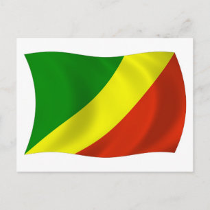 Carte postale du drapeau de la République du Congo