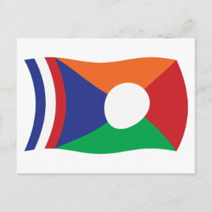 Carte postale du drapeau de la Réunion