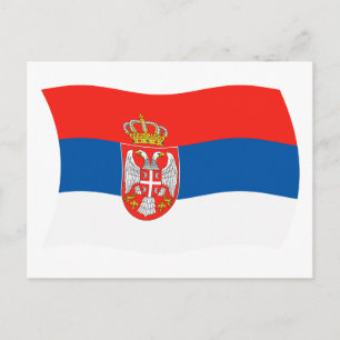 Carte postale du drapeau de la Serbie