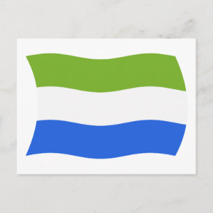 Carte postale du drapeau de la Sierra Leone