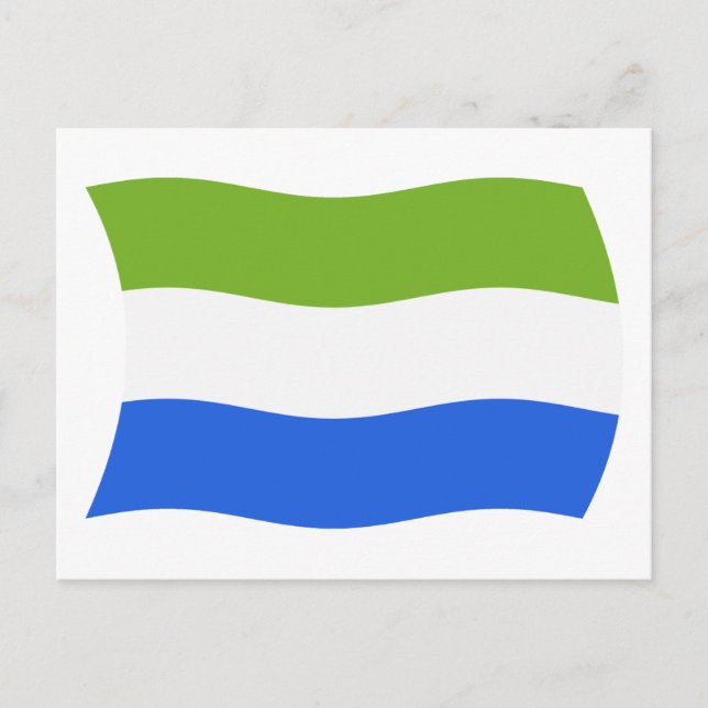 Carte postale du drapeau de la Sierra Leone (Devant)