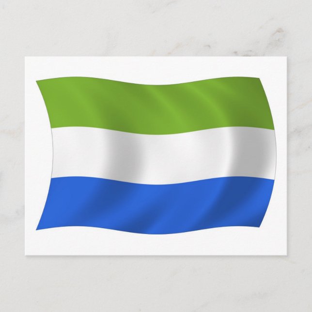 Carte postale du drapeau de la Sierra Leone (Devant)