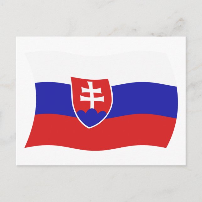 Carte postale du drapeau de la Slovaquie (Devant)