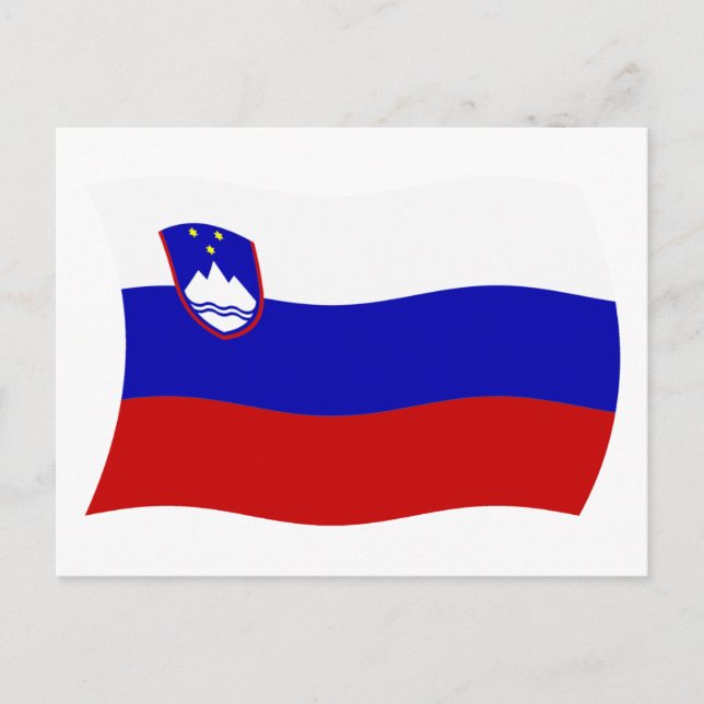 Carte postale du drapeau de la Slovénie (Devant)