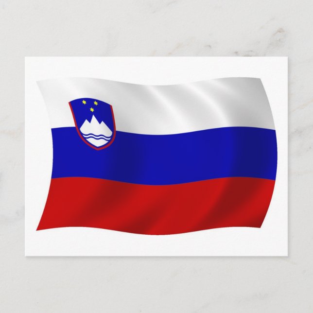 Carte postale du drapeau de la Slovénie (Devant)