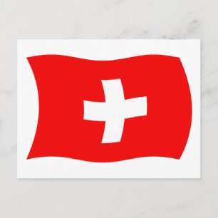 Carte postale du drapeau de la Suisse