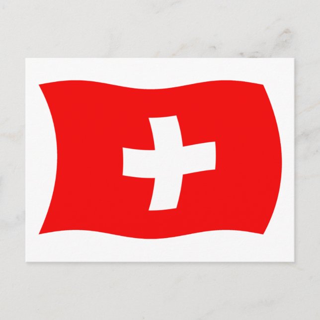 Carte postale du drapeau de la Suisse (Devant)