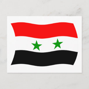 Carte postale du drapeau de la Syrie