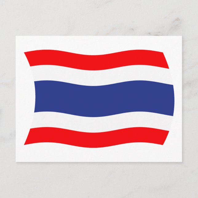 Carte postale du drapeau de la Thaïlande (Devant)