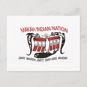 Carte postale du drapeau de la tribu Makah