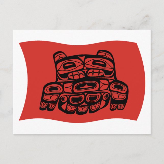 Carte postale du drapeau de la tribu Skagit (Devant)