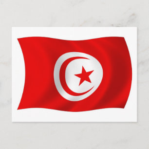 Carte postale du drapeau de la Tunisie