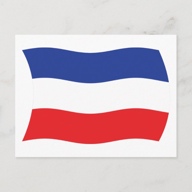 Carte postale du drapeau de la Yougoslavie (Devant)