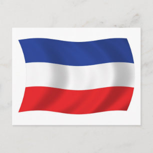 Carte postale du drapeau de la Yougoslavie
