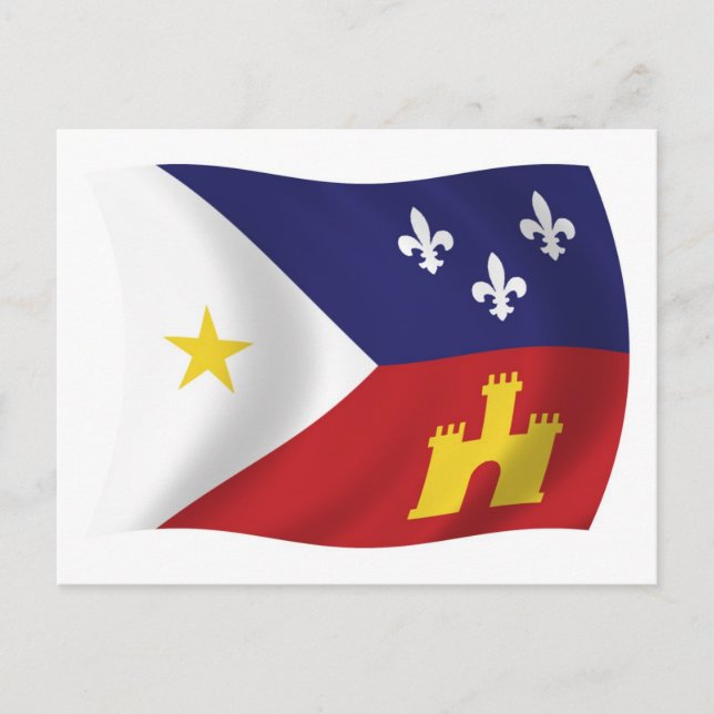 Carte postale du drapeau de l'Acadiana (Devant)