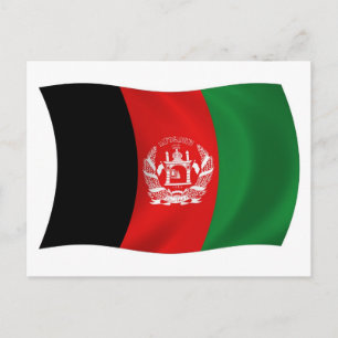 Carte postale du drapeau de l'Afghanistan