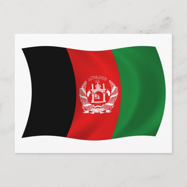 Carte postale du drapeau de l'Afghanistan (Devant)